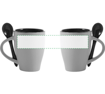 Tasse en céramique avec cuillère